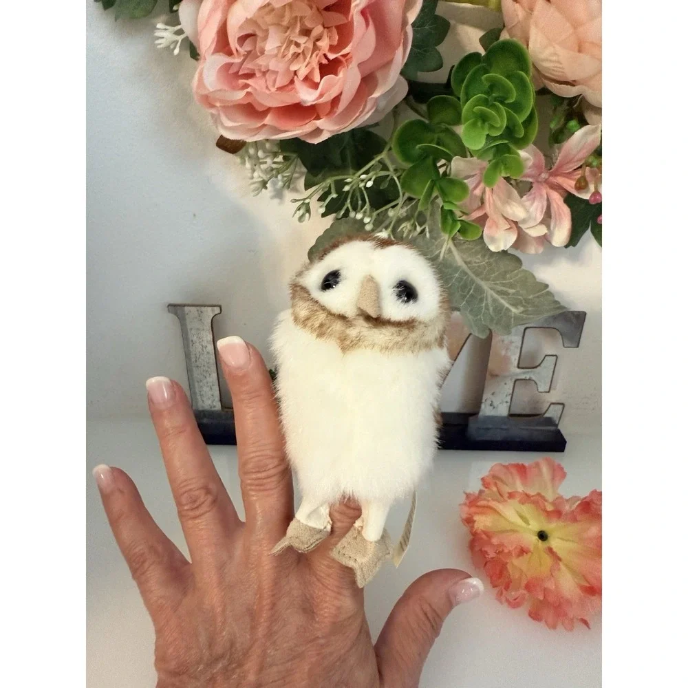 Vintage Folkmanis 2003 Mini Barn‎ Owl Finger Puppet 4.5 Inches Excellent Age 3+